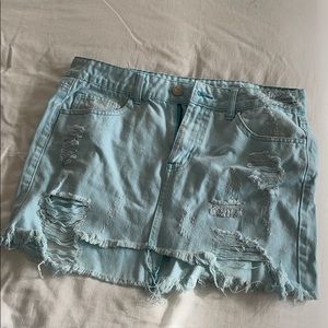 Aqua Denim Skirt